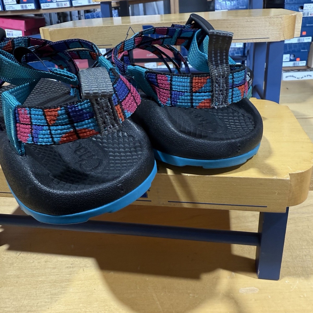 New Chaco Unisex Kids Boys Girls ZX1 Ecotread Sport Sandals Break Teal Size US 3 View 5
