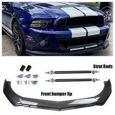 Carbon Style For 10-14 Ford Mustang Front Bumper Lip Splitter Diffuserstrut Rod Carbon Style For 10-14 Ford Mustang Front Bumper Lip Splitter Diffuserstrut Rod