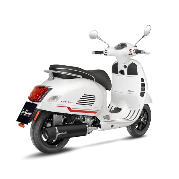 Auspuffanlage Komplett Schwarz Leovince Vespa Gts 300 14071K-image