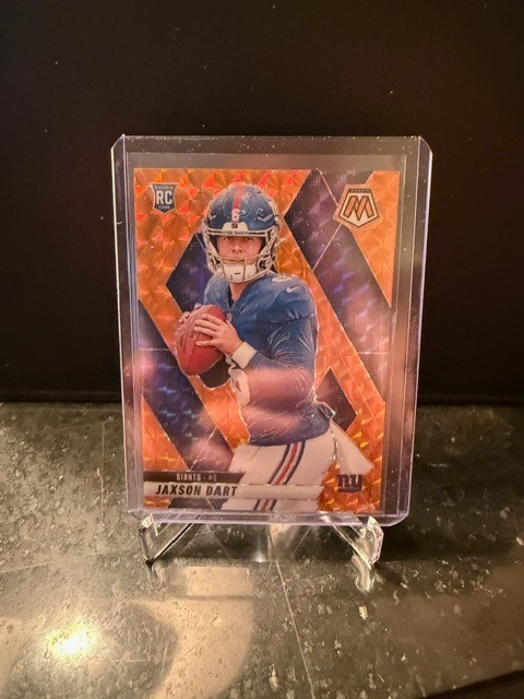 Jaxson Dart 2025 Panini Mosaic RC #362 Orange Prizm 099/199