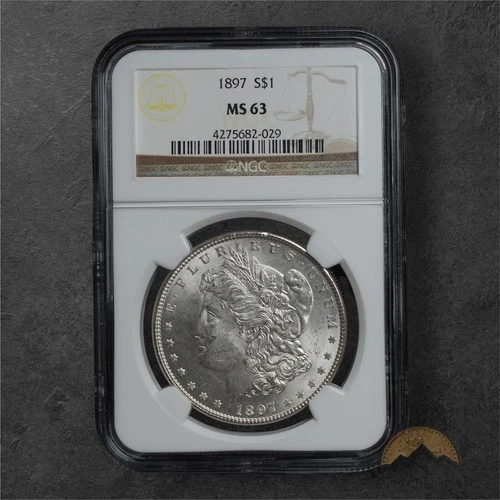 1897 Silver Morgan Dollar $1 - NGC MS63 - Philadelphia