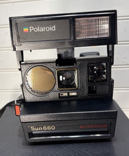Vtg Polaroid Land Camera 660 Autofocus Instant Camera w/ Strap UNTESTED lot B 