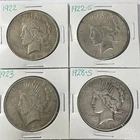 1922 1922-S 1923 1928-S Peace Dollar Lot of 4