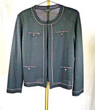 MING WANG BLACK DECOR JACKET SZ L