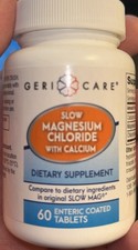 Gericare Slow Magnesium Chloride Calcium Nutritional Supplement Tablets 60 ct