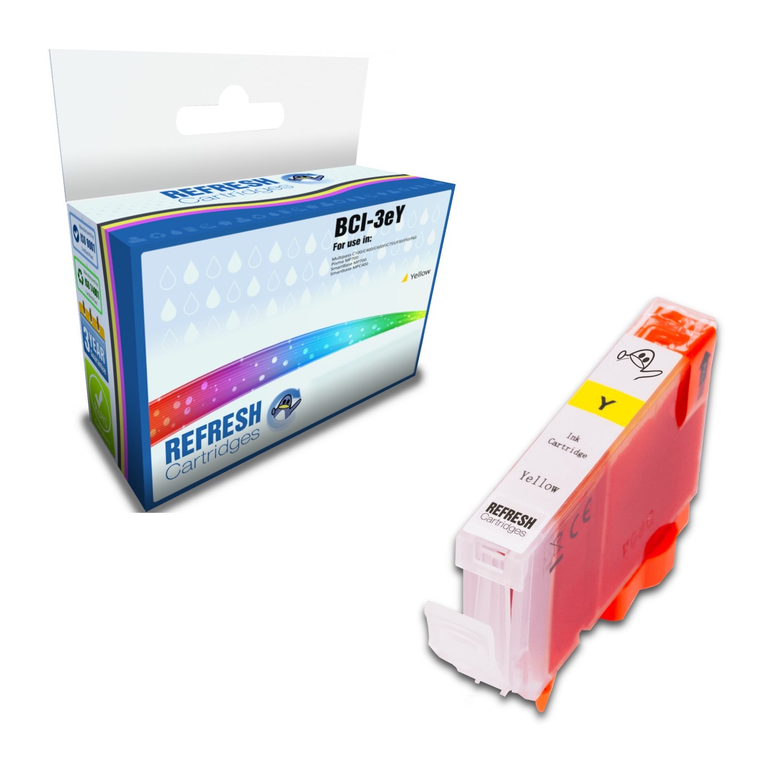 Refresh Cartridges Yellow BCI-3Y Ink Compatible With Canon Printers