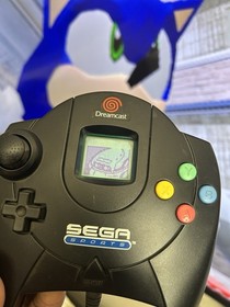 Sega Dreamcast System Black Sports Console -  HDMI Adapter- 8 Games - VMU Memory