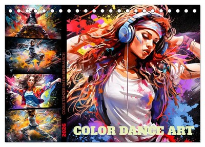 Dirk Meutzner | Color Dance Art (Tischkalender 2026 DIN A5 quer), CALVENDO...