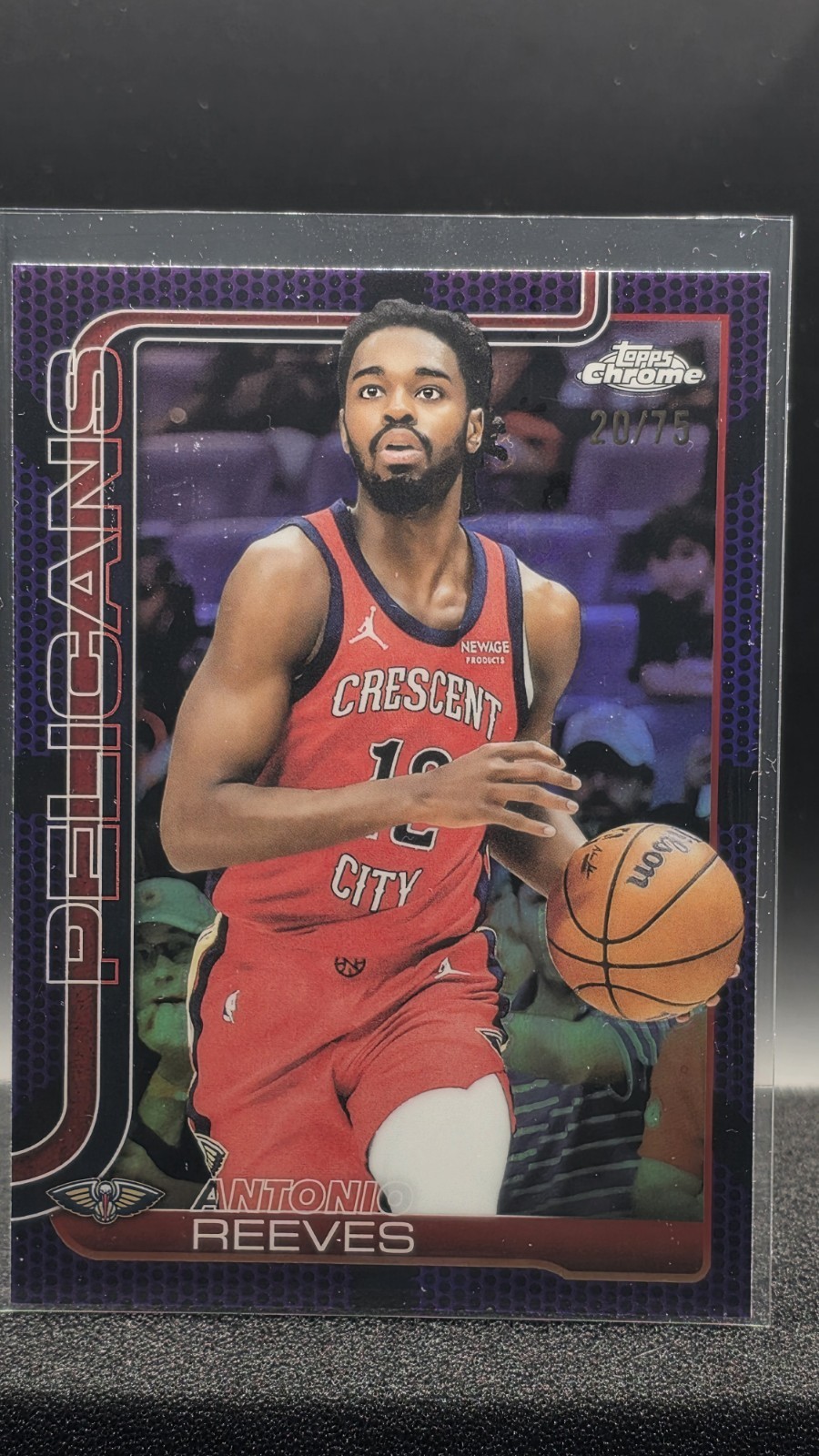 2025-26 Topps Chrome - Antonio Reeves #108 Purple Pulsar Refractor /75