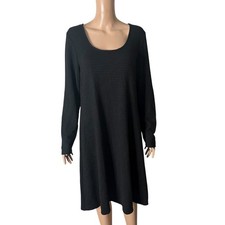 Karen Kane A-Line Dress Women’s XL Black Long Sleeve Scoop Neck Knit