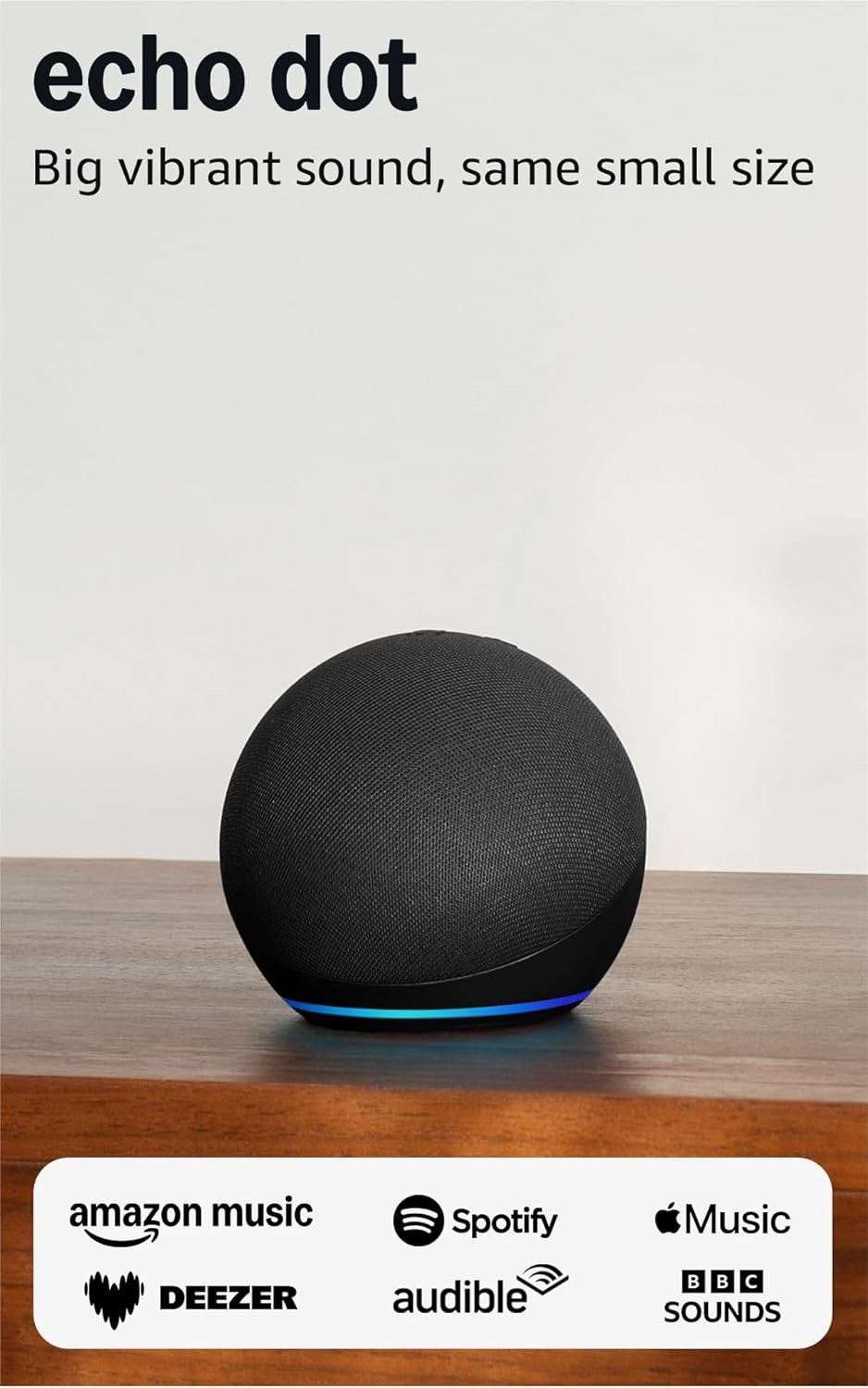 Echo Dot (Newest gen) | Big Vibrant Sound Wi-Fi I Bluetooth Speaker with Alexa