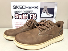 NEW Skechers Men's Swift Fit Casual Shoes Brown Hands Free Relaxed Fit 9, 9.5