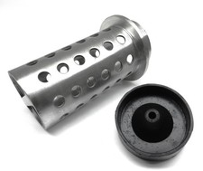 Perforated Flask 3 x 7" Casting Vacuum Stainless 1/8" Wall with Rubber Base Cone