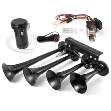 AOLIHAN 4-Tube Air Horn for Truck 150dB Super Loud Car Horn Four Trumpet Train H