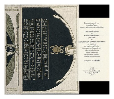 BARBARIN, GEORGES Le secret de La grande pyramide ou La fin du monde adamique