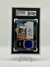 Panini 2020 Obsidian Justin Jefferson #40 LSU Rookie Auto Jersey SGC 10 /99