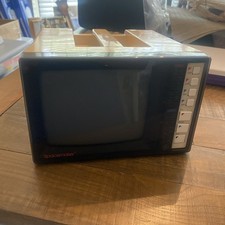 Vintage GE Spacemaker 7-7660A Color TV AM/FM Radio Portable 5' Screen WORKS