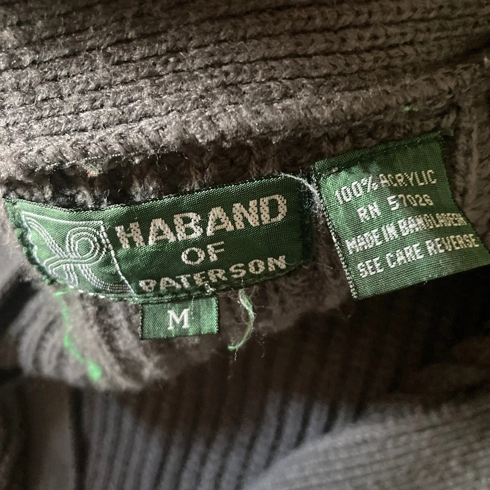 Suéter Vintage Haband of Patterson Para Hombre Gris Medio Cárdigan Granpacore Foto 4 de 4