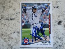 Cubs Luis Valbuena Signed Autographed 2013 Topps Mint