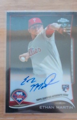 2014 Topps Chrome-Ethan Martin #128 Image Variation Black Refractor Rookie /100