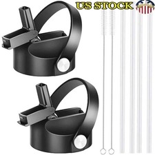 Durable Straw Lid HydroFlask Wide Mouth Bottles Leak Proof W/ Straws New