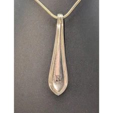 Antique Marked Meriden Cutlery Co. 16 Initial 'R' Engraved Pendant (Only)