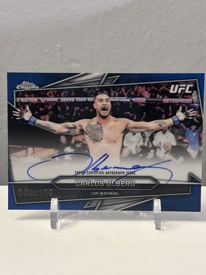 2026 Topps Chrome UFC Carlos Ulberg Auto /150 Blue Refractor #BAV-CU