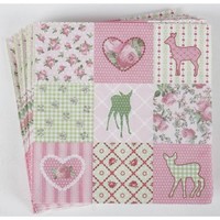 24X 20Er Packung Servietten 33X33Cm 3-Lagig Papiertuch Rosa Hochzeit Geburtstag