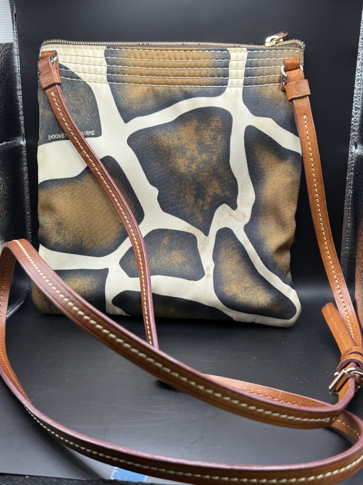 Dooney & Bourke Giraffe Print Triple Zip Women's Crossbody B