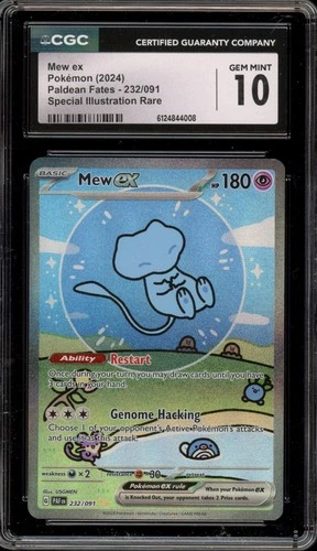 Pokemon Mew ex Paldean Fates Special Illustration Rare #232 CGC 10 Gem Mint