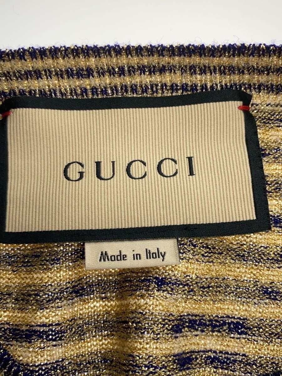 GUCCI knit sweater (thin L wool multicolor total pattern