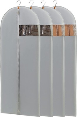 4 Pack - 65'' Dress Garment Bags for Hanging 4 - - Grey, Grey