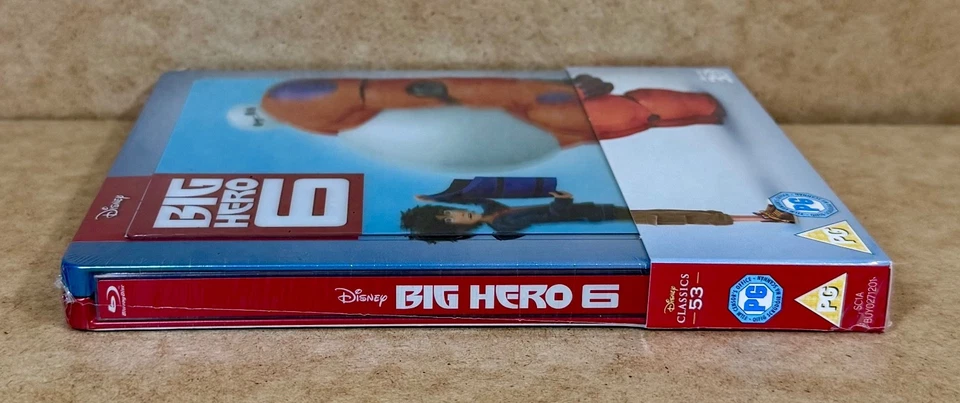 DISNEY's BIG HERO 6 - UK EXCLUSIVE LENTICULAR 3D + 2D BLU RAY STEELBOOK - NEW - Image 3 of 4