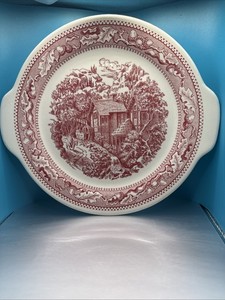 Memory Lane Cake Plate Royal Ironstone Transferware