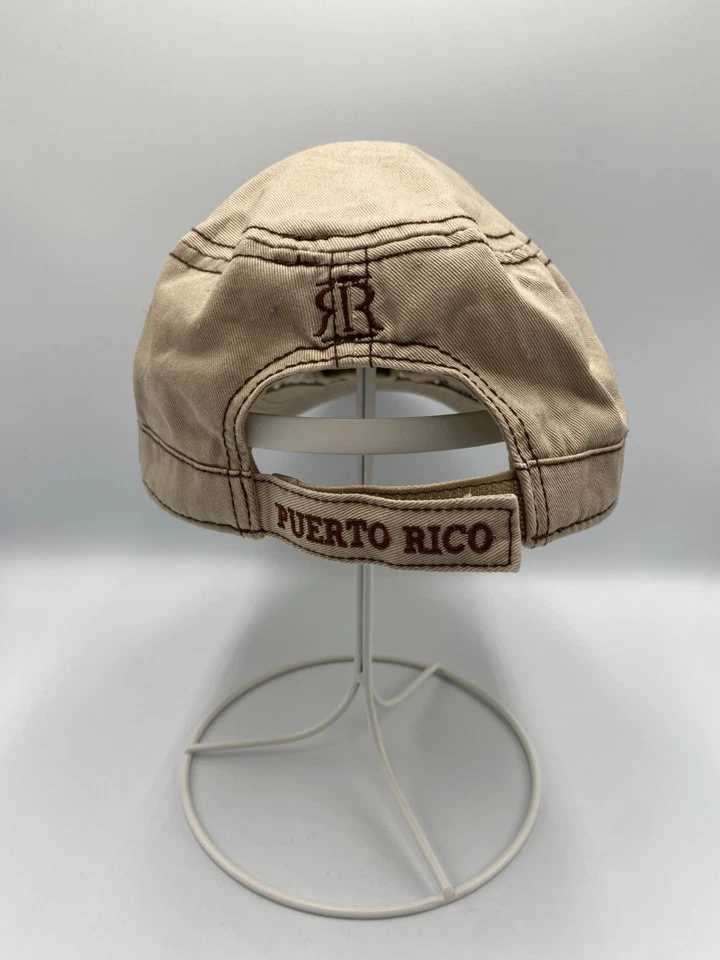 Robin Ruth Puerto Rico La Isla Unisex Cadete Militar Gorra Sombrero Beige Ajustable Foto 3 de 4