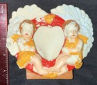 **VINTAGE** Ceramic Cherub Photo Frame Painted Angle Baby’s *Not Original Paint* — photo 8