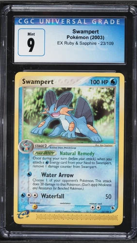 2003 Pokemon EX Ruby & Sapphire Swampert 23/109 CGC 9 MINT