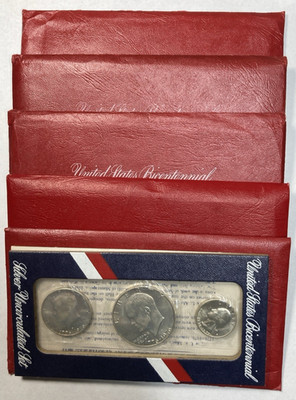 ♥SPECIAL✽70sVintageITEM5点セット♥ 5 Sets 3 pc 1976-S Silver Bicentennial Mint Sets Original