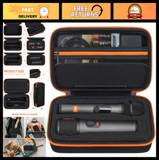Microphone Case for JBL Wireless Dual Microphone System - Durable Black Storage