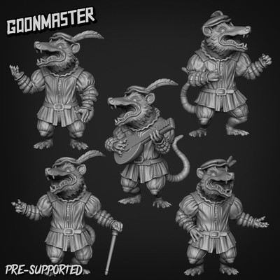 Opossum Folk Bard Rogue Fighter Miniature | D&D DnD