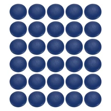 30pcs PU Leather Covered Button 18mm Metal Shank Round Button, Blue