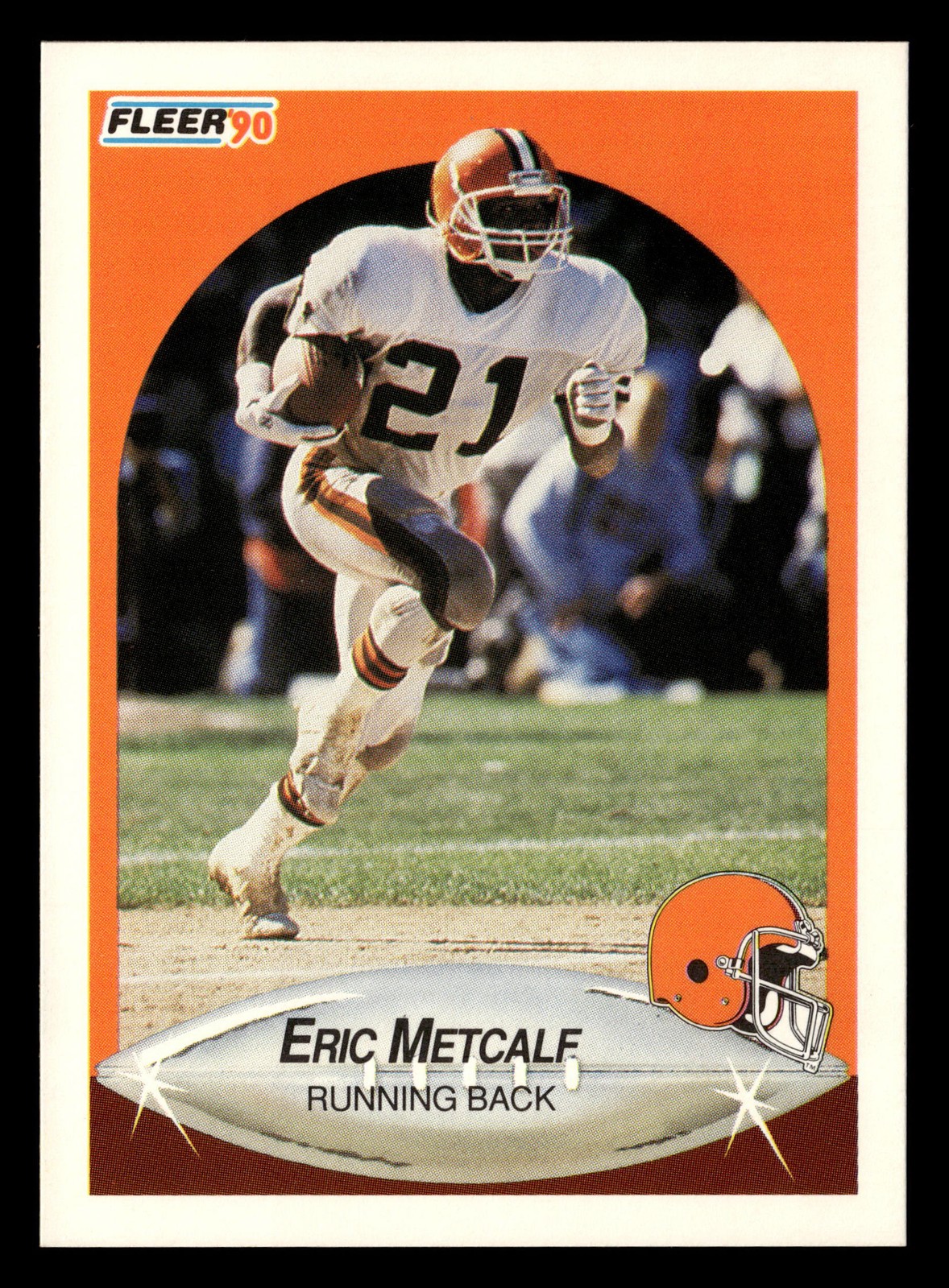 Eric Metcalf #55 Football Cards 1990 Fleer trading card — raw and PSA graded price guide