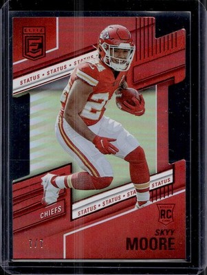 Skyy Moore 2022 Donruss Elite #156 Status Die Cut Red Rookie #7/7