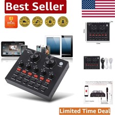 Professional Voice Mixer - V8 USB Sound Card for Karaoke and Live Broadcasts