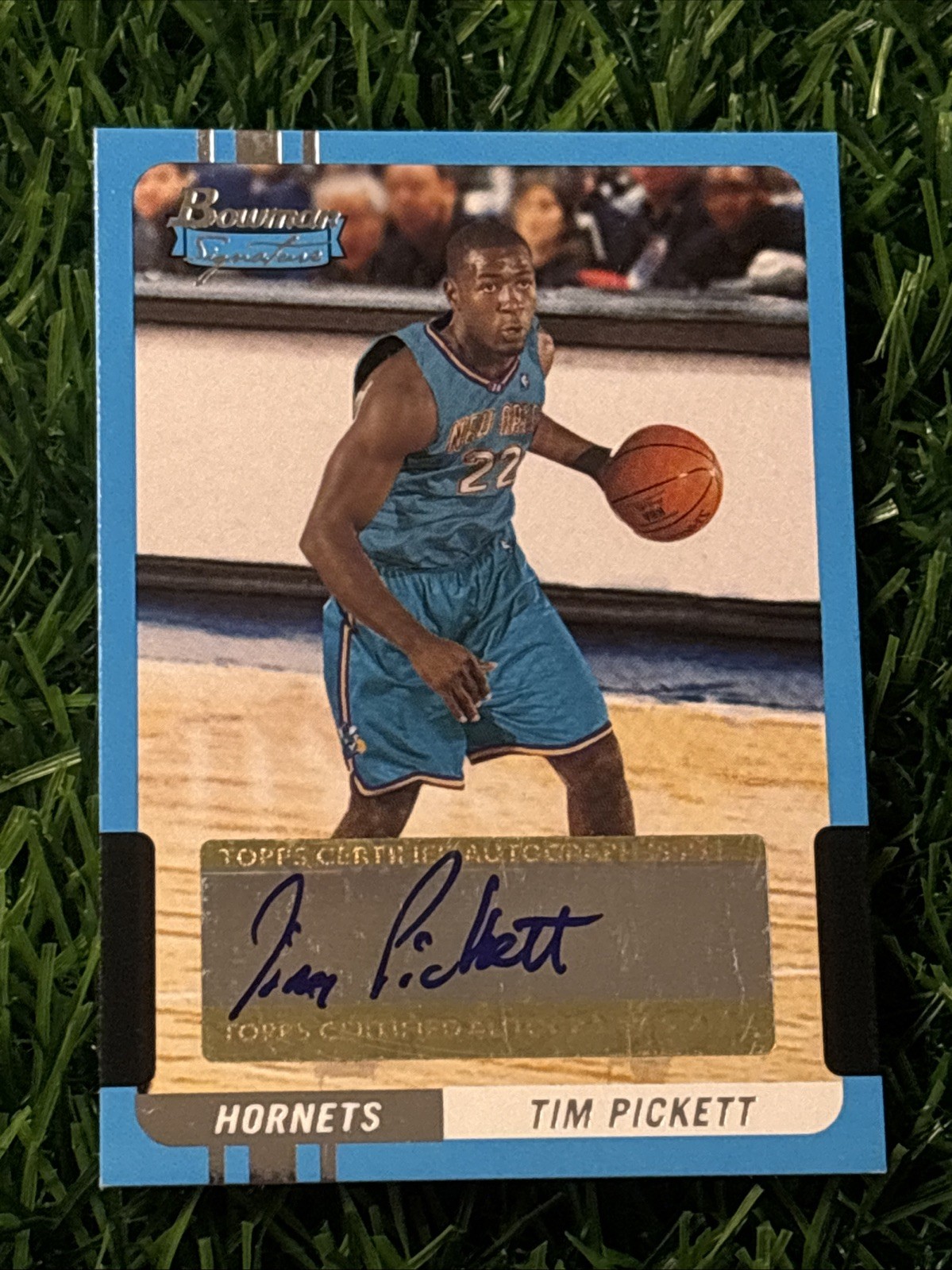 2004-05 Bowman Signature /399 Tim Pickett #102 Auto Hornets Autograph