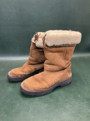 Stivali UGG Ultimate Cuff donna taglia 9 EU 40 castagno scamosciato shearling con coulisse
