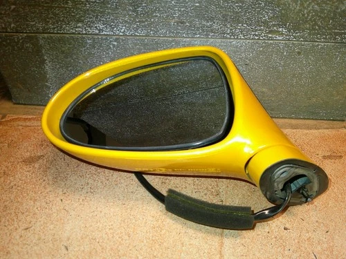 99-05 MAZDA MX-5 MIATA LH, DRVERS SIDE POWER MIRROR, BLAZING YELLOW MICA, 26S