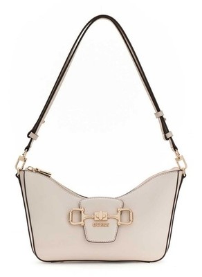 GUESS Janie Convertible Shoulder Bag Schultertasche Tasche Stone beige Neu