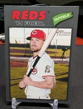 2026 Topps Heritage Dark Gray Border #296 TJ Friedl - Cincinnati Reds