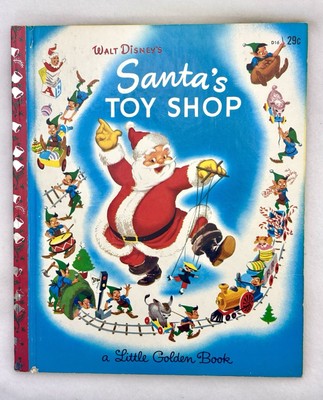Walt Disney's SANTA'S TOY SHOP 1950 Little Golden Book Red Spine Edition K